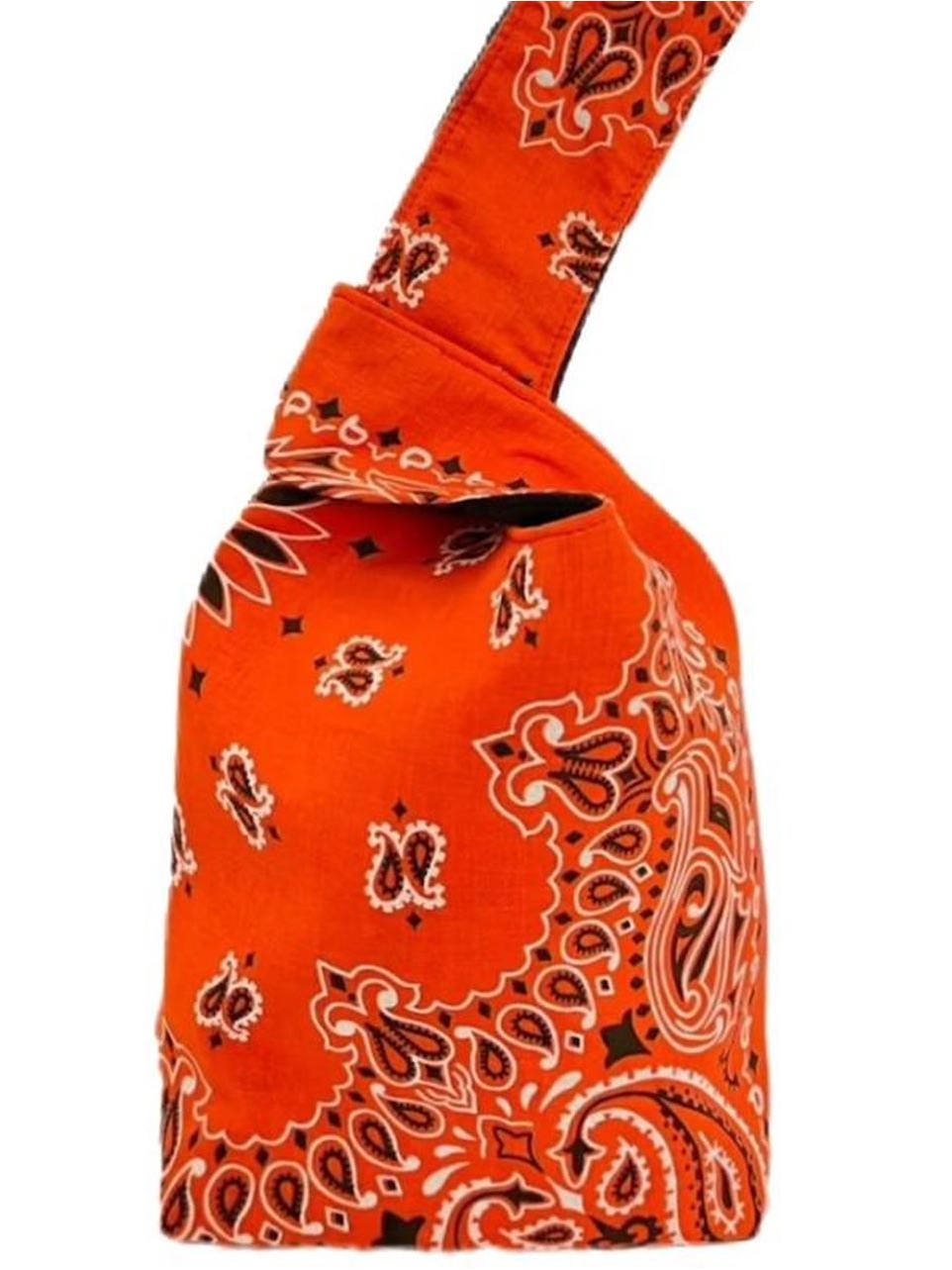 Carlton Yaito Top Handle Knot Bag Paisley Print